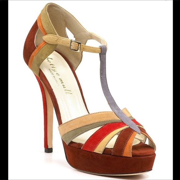 Anthropologie, Bettye Muller Suede Daphne Heels 8 - Picture 1 of 2